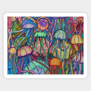 Jellyfish Swarm Sticker